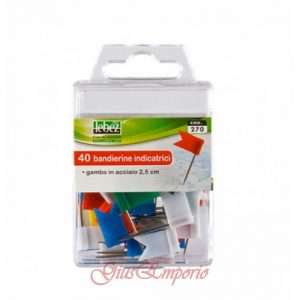 SPILLI CON BANDIERINA IN PLASTICA 40PZ