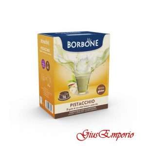 16 capsule Borbone - Bevanda solubile al gusto cioccolata bianca e PISTACCHIO AModo Mio