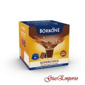 16 Capsule Borbone SUPERCIOK Per Bevanda Solubile Al Gusto Cioccolata DolceGusto
