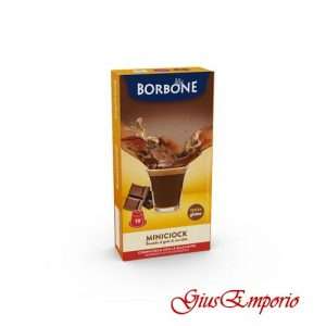 10 Capsule Borbone Per Bevanda Solubile MINICIOCK Al Gusto Di Cioccolata Nespresso