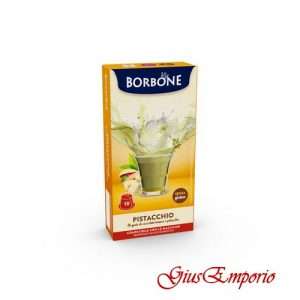10 Capsule Borbone Per Bevanda Solubile Gusto CIOCCOLATA BIANCA E PISTACCHIO Nespresso