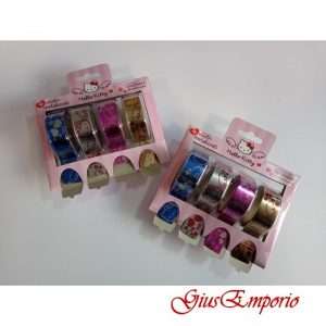 Nastri metallizzati Hello Kitty 4pz x 3mt