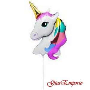 PALLONCINO UNICORNO SET CON PIEDISTALLO