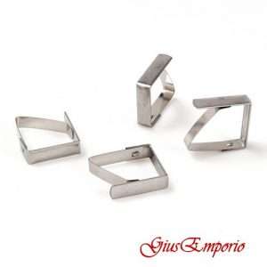 Fermatovaglia acciaio inox 4 Pezzi