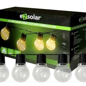 LAMPADA SOLARE LED CATENA GL086 EZSOLAR 10 LEDS